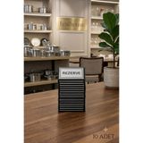 findhouse 10 Adet Gümüş Masa Rezerve Yazısı Büfe , Cafe , Lokanta , Restoran , Otel Için Rezerve Plaka Pleksi 10x5cm