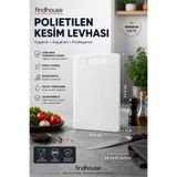 findhouse Polietilen 22.5x34.5x1cm Kesme Tahtası Kesim Levhası Ev , Kasap , Market , Restaurant , Cafe