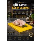 findhouse Sarı Renk Polietilen Çiğ Tavuk ve Et Kesim Tahtası Kesme Levhası 30x50x4 cm Kasap , Restaurant , Cafe , Otel , Market