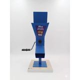 Fındık - Ceviz - Badem Kırma Makinası Kırıcı Metal Kapaklı-Tahtaya Sabitlenmiş-Mavi-31X16x16cm