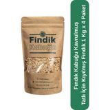 Fındık Kabuğu Kavrulmuş Tatlı İçin Kıyılmış Fındık 1 Kg X 4 Paket