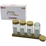 Findit 4PCS BAMBU KAPAKLI CAM TUZLUK - BİBERLİK - BAHARATLIK 120ML (2818)