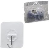 Findit Askı 10PCS Tekli Metal Uçlu Mika Kristal Pls. Tabanlı Şeffaf Pvc Yapışkanlı Montaj (2818) - Renkli