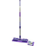 Findit Mandallı Yüzey Temizlik Palet Mop M. fiber Paspas - Yedekli Duvar Silme Mop Metal Uzayan SAP=70- 107CM- 360° (2818) - Renkli - Standart