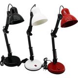 Findit METAL AKROBAT AYAKLI ELEKTRİKLİ MASA LAMBASI RENKLİ PLASTİK TABLA - KAFA-Findit