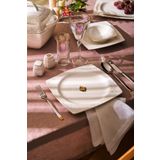 Fine Bone Golden Leaf Yemek Takimi 60 Parca Gold Kare