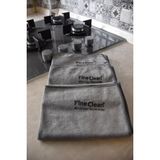 Fine Clean 3 Adet Mikrofiber Sihirli Yağ Ankastire Ocak Davlumbaz Mutfak Bezi 40X40 cm - Renkli - Standart