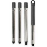 Fine Clean 4 Parça Portatif Özel Sap Set Tüm Marka Model Pas Paslara Uyumlu Çek Pas Mop Fırçası Sopası (110 Cm) - Gri