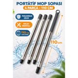 Fine Clean 4 Parça Portatif Özel Sap Set Tüm Marka Model Pas Paslara Uyumlu Çek Pas Mop Fırçası Sopası