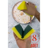 Fine Clean ( 8 Adet ) Endüstriyel Bulaşık Süngeri 15x11 cm - Sarı
