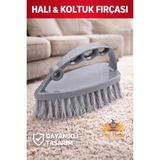 Fine Clean Halı Koltuk Balkon Temizleme Fırçası Çok Amaçlı El Mopu - Antrasit - Gri
