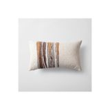 Fineroom Living " Combos " - Keten Zemin Ve Dokuma Desenli Kırlent 30x50 (Iç Yastık Dahil)