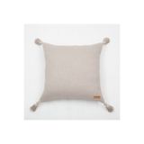 Fineroom Living Loom Viskon Keten %100 Natural Püsküllü 50X50 Kırlent İç Yastık Dahil