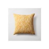 Fineroom Living " " - Zigzag Desenli Kare Kırlent 45x45 - Sarı ( Ic Yastık Dahil ) Lucca