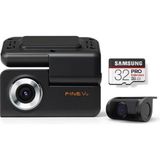 FineVu GX30 Full HD 2 Kameralı Wifi Gps Adas Entegra Araç Kamerası