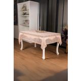 Finezza 155x220 cm Ayçiçeği Lüx Raşel Dantel Pembe Masa Örtüsü