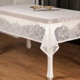 Finezza 155x220 cm Orkide Lüx Raşel Dantel Krem Masa Örtüsü