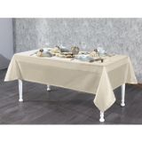 Finezza 160x220 cm 17 Parça 8 Kişilik Kristal Monoray Kumaş Bej Sofra Takımı