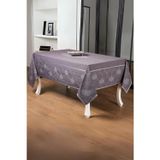 Finezza 160x220 cm Aslı Lüx Jakar Polycotton TP Kumaş Füme Masa Örtüsü