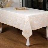 Finezza 160x220 cm Aslı Lüx Jakar TP Polycotton Kumaş Bej Masa Örtüsü