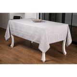 Finezza 160x220 cm Ezgi Lüx Jakar Polycotton Kumaş Gri Masa Örtüsü