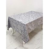 Finezza 160x220 cm İpek Lüx Jakar Polycotton Kumaş Gri Dikdörtgen Masa Örtüsü
