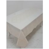 Finezza 160x220 cm Roma Lüx Jakar Kumaş Bej Dikdörtgen Masa Örtüsü