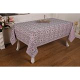 Finezza 160x220 cm Sare Lüx Jakar Kumaş Mor Dikdörtgen Masa Örtüsü