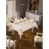 Finezza 160x230 cm 17 Parça 8 Kişilik Anka Güpürlü Keten Krem Sofra Takımı