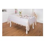 Finezza 160x230 cm 17 Parça 8 Kişilik Henna Güpürlü Keten Gri Sofra Takımı
