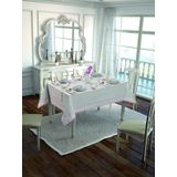 Finezza 160x230 cm 18 Parça 8 Kişilik Duru Güpürlü Etamin Krem Pudra Sofra Takımı