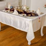 Finezza 160x230 cm 8 Kişilik 26 Parça Mina Kadife Kumaş Kreme Mor Sofra Takımı
