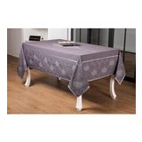 Finezza 160x300 cm Aslı Lüx Jakar Polycotton TP Kumaş Füme Masa Örtüsü