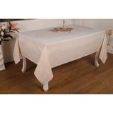 Finezza 160x320 cm Roma Lüx Jakar Kumaş Bej Dikdörtgen Masa Örtüsü