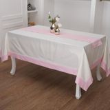 Finezza 170x230 cm 2 Parça Julyet Pamuk Krem Pembe Masa Örtüsü ve Runner