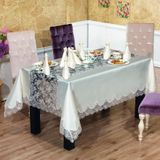 Finezza 170x240 cm 8 Kişilik Rosalinda Güpürlü Monoray Kumaş Krem Sofra Takımı