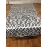 Finezza 40x140 cm Labirent Geometrik Desenli jakar Kumaş Gri Ekru Runner