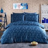 Finezza 447 6 Parça Rita Bambu Jakar Kumaş İndigo Çift Kişilik Nevresim Takımı