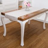 Finezza 45x150 cm Roma Jakar Polyester Kumaş Bej Runner