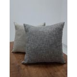 Finezza 45x45 cm Degrade Keten Kumaş Gri Kırlent