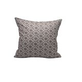 Finezza 45x45 cm Melisa Damask Baskılı Duck Kumaş Kahverengi Kırlent