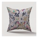 Finezza 575 45x45 cm Menekşe Çiçek Baskılı Duck Kumaşlı Kırlent