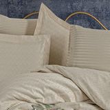 Finezza 60x80 cm Odesa Bambu Jakar Kumaş Bej 2'li Oksford Yastık Kılıfı