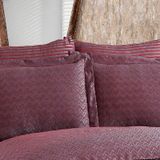Finezza 60x80 cm Odesa Bambu Jakar Kumaş Bordo 2'li Oksford Yastık Kılıfı