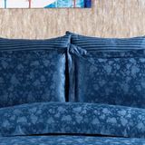 Finezza 60x80 cm Rita Bambu Jakar Kumaş Indigo 2'li Oksford Yastık Kılıfı