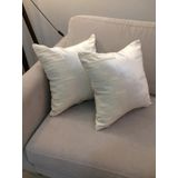 Finezza 747 2 Adet 43x43 cm Krem Pearl İncili Kadife Kumaşlı Kırlent