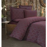 Finezza 905 6 Parça Monaco Bambu Jakar Kumaş Bordo Çift Kişilik Nevresim Takımı