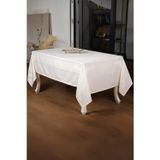 Finezza Bambu Kumaş Krem Masa Örtüsü 160x220 Cm 1264