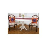 Finezza Belize Baskılı Saten Kumaş Kırmızı Siyah Runner Kırlent Set 3 Prç. 135X50 Cm 1378