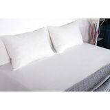 Finezza Flora Pamuk Saten Beyaz Çarşaf & Yastık Takımı 3 Parça - 1477 - 240 x 240 cm